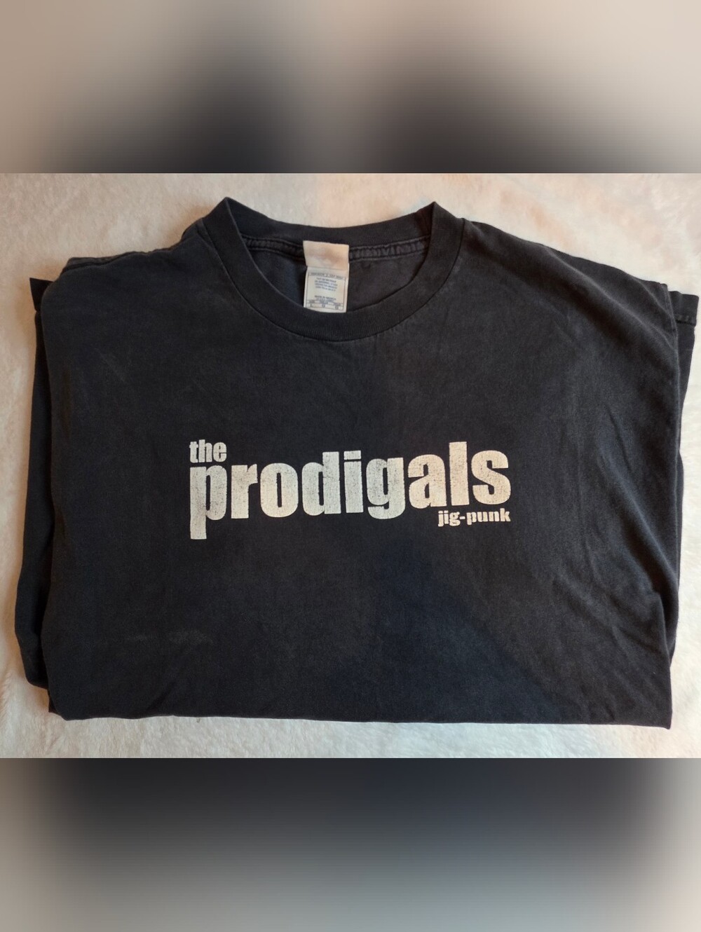 The Prodigals Jig-Punk Band T-Shirt Vintage Style Black Tee Size Large